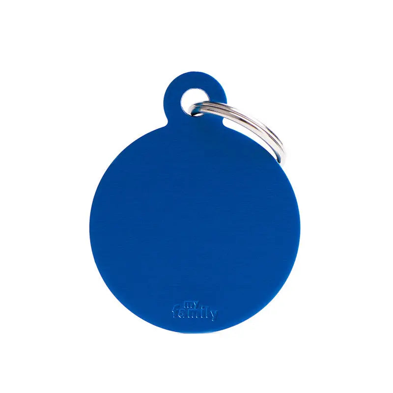 Navnetegn cirkel big 3,93x3,17 cm blå
