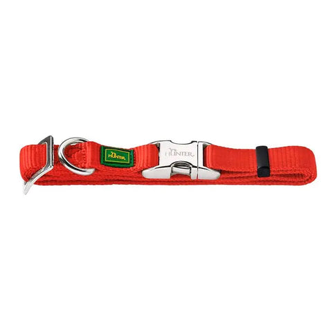 Nylonhalsbånd Alu-Strong Basic L 40-55 cm rød