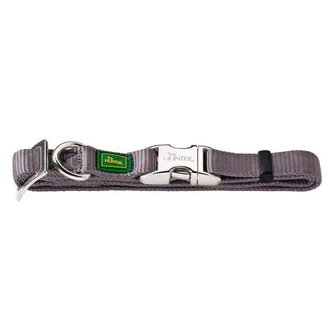 Nylonhalsbånd Alu-Strong Basic L 40-55 cm grå