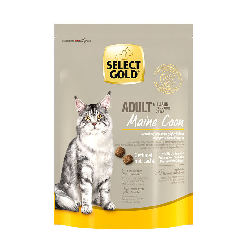 Adult Maine Coon Fjerkræ & laks 300 g