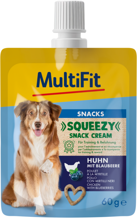 Squeezy snack Creamkylling, blåbær 60 ml