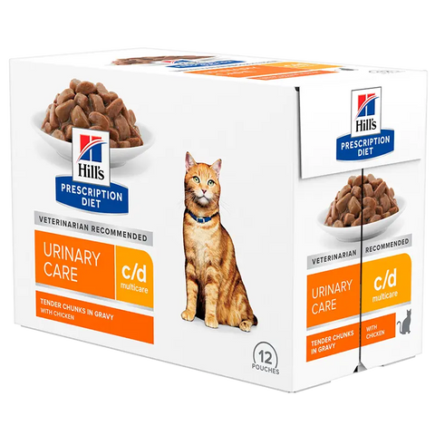 Diætetisk Feline c/d Multicare kylling 12x85 g