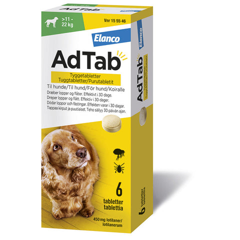 Flåt- & loppemiddel tabletter hund 11-22 kg - 6 tabletter